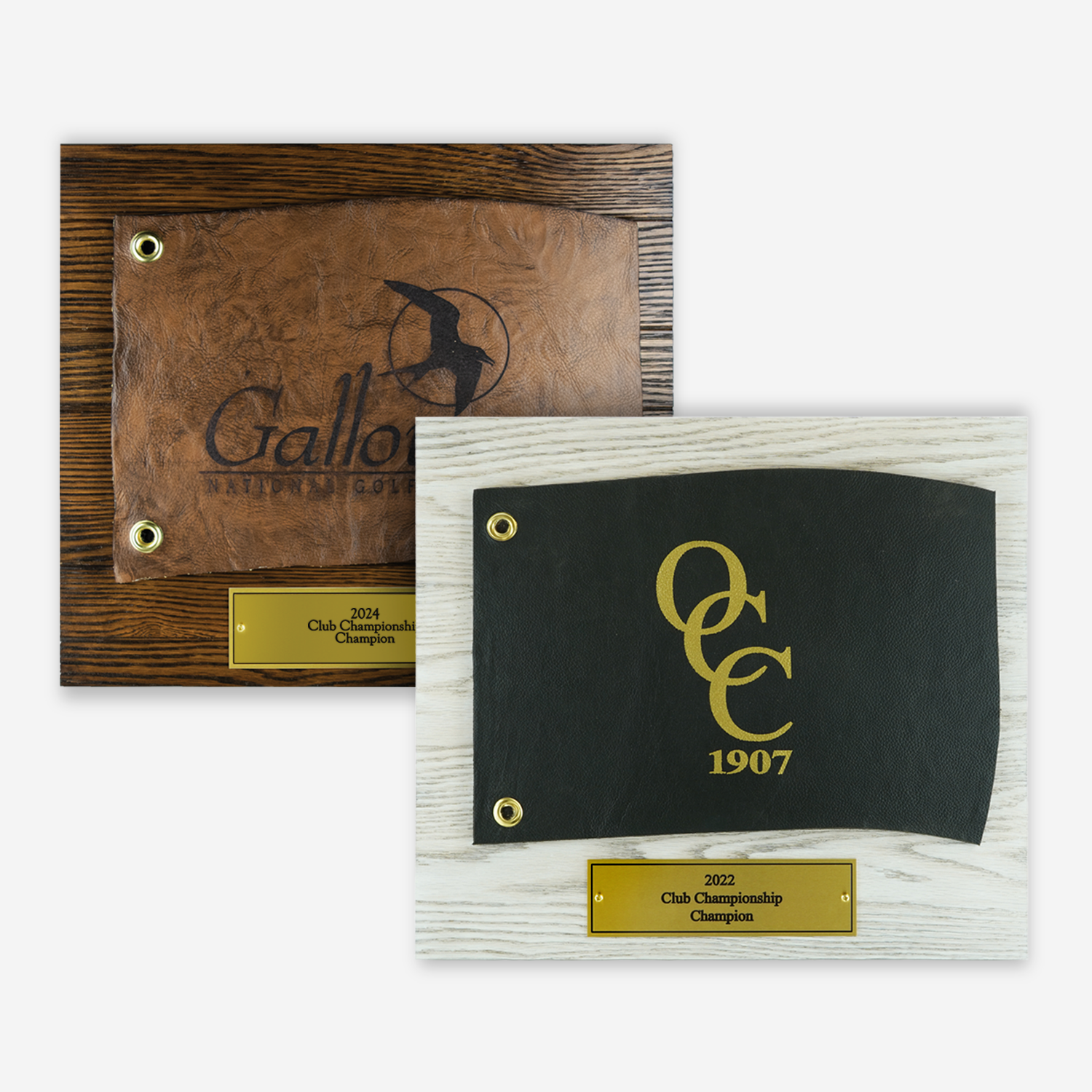 Distressed Leather Flag - Plaque